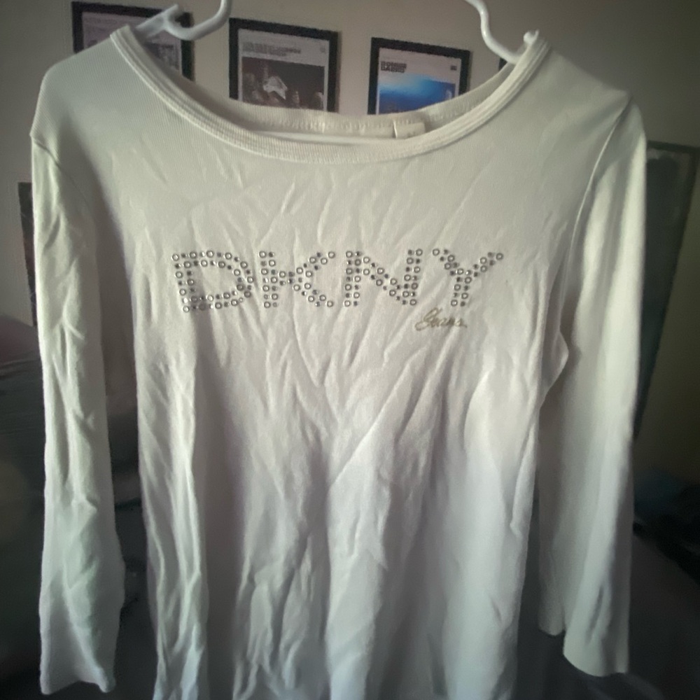DKNY Cream Long Sleeve Top